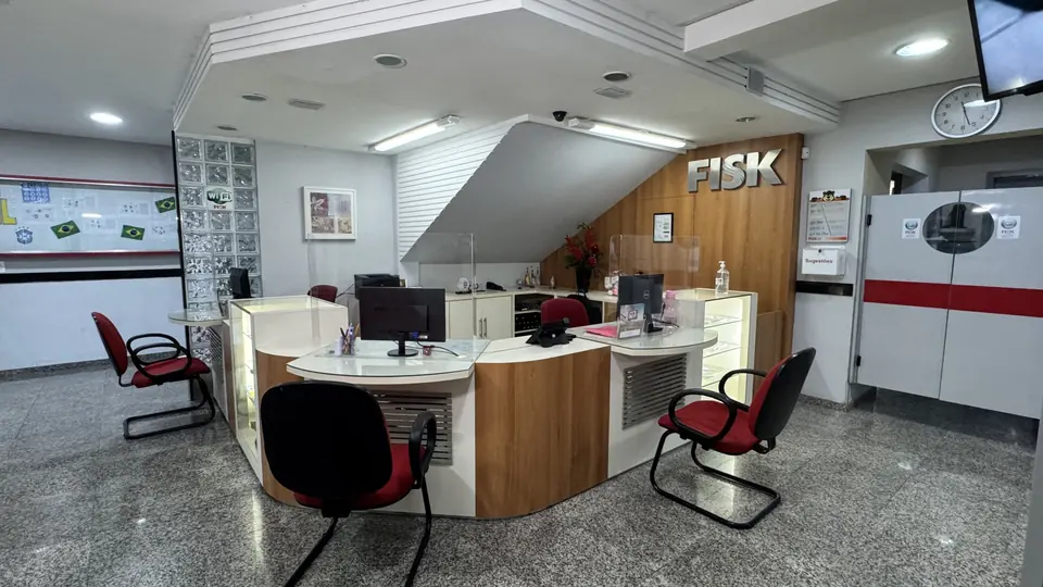 Recepção e área de atendimento da Fisk Aldeota